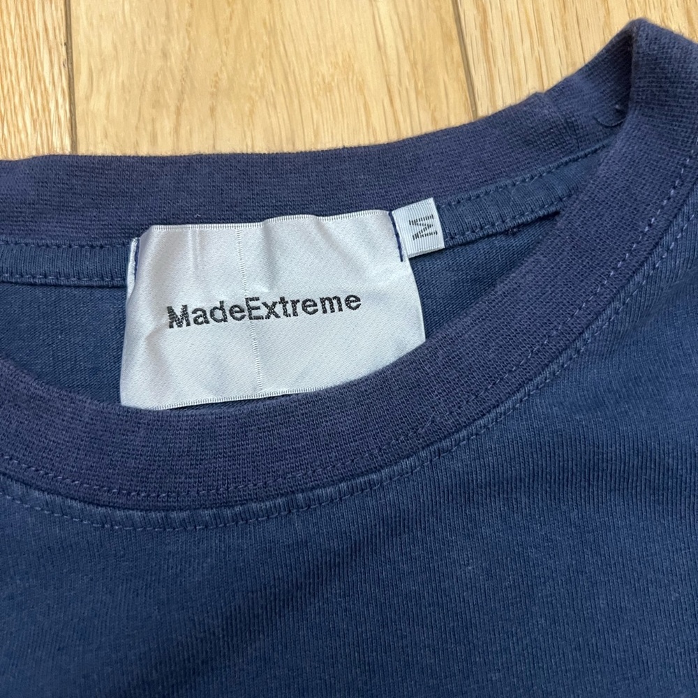 Made Extreme Kanye Dropout Bear Embroidered Blue Long Sleeve Shirt Size MediumMa - Picture 3 of 13